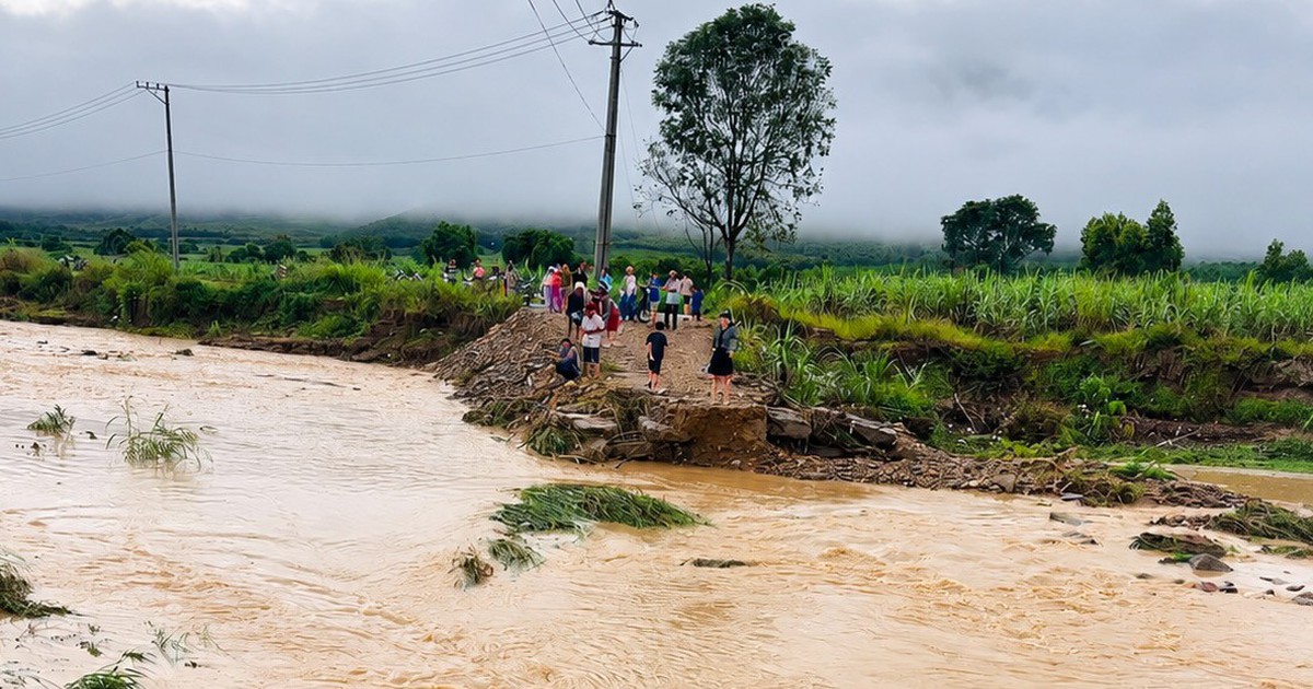 Mưa lớn ở Đắk Lắk: cuốn trôi 15m đường dẫn cầu Suối Cái, ngập cục bộ ven sông Ba