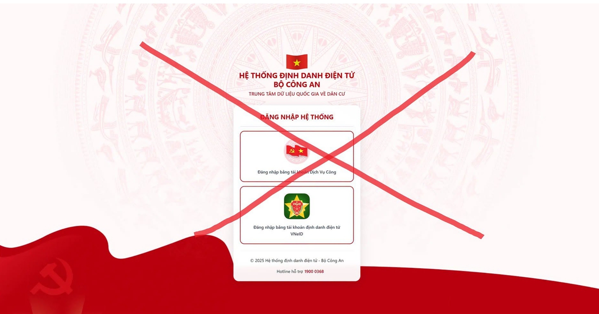 Hải Phòng cảnh báo trang bcavneid.com mạo danh VNeID để lấy dữ liệu, mã OTP