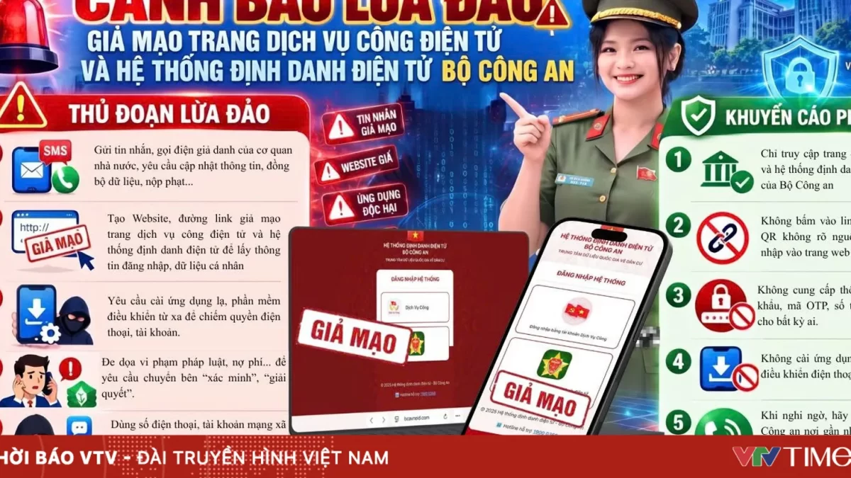 Hải Phòng cảnh báo trang bcavneid.com mạo danh VNeID để lấy dữ liệu, mã OTP